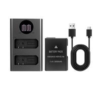 EN-EL14/EN-EL14a Battery Pack, 7.4V 2050mAh, with Dual Slot Fast USB Charger, for Nikon D5100 D3200 D5300 D3100 D5200 D3300 D5500 D3400 Df D3500 D5600 P7000 P7100 P7700 P7800 Digital Camera