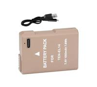 EN-EL14 EN-EL14A ENEL14 USB-C Charging Battery，Compatible For Nikon，For D3100 D3200 D3300 D3400 D3500 D5600 D5100 D5200 P7000 P7800(1 Pcs Battery)