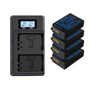 EN-EL20a EN-EL20 Battery，Compatible For Nikon，For EN EL20 EL20a P1000, 1 J1, 1 J2, 1 J3, 1 S1, 1 V3, A, A 1, AW1, DL24-500(4 Battery 1 Charger)