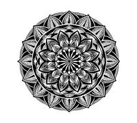 en era Mandalas Wall Decals 54.6x54.7cm Easy Installation Black