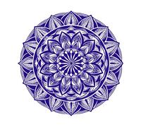 en era Mandalas Wall Decals 54.6x54.7cm Glass Stickers DarkBlue