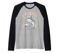 En Garde Swordfish Deep Sea Fishing Raglan Baseball Tee
