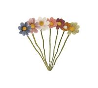 Én Gry & Sif Anemones / Daisies Hand Felted - Flowers Made of Felt Felt Flowers Felt Decoration Spring Easter - Fair Trade - Handmade Bouquet (7 = 7 Colours)