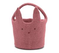 Én Gry & Sif Easter Basket Bunny I Easter Nest for Filling or Easter Decoration, Handmade, Red Felt Easter Basket, Children's Basket