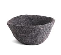 Én Gry & Sif Easter nest and decorative bowl made of felt, handmade, fair trade, loving Easter decoration, dark grey