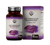 EN Lactobacillus Rhamnosus | 90 High Strength Rhamnosus Probiotic Capsules - 5 Billion CFU L-Rhamnosus Probiotics per Serving | Non-GMO, Gluten, Dairy & Allergen Free | Made in The UK
