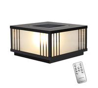 en Lights Outdoor Solar Post Lanterns for Patio 25x25x19cm (9.8x9.8x7.5in) Waterproof Energy Efficient Detive Lighting for Yard & Garden