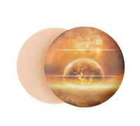 en red planet like flame burning pattern Air Cushion Makeup Foundation Sponge Powder Puff