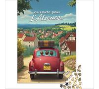 En Route Pour L’Alsace 1000 piece jigsaws | meaningful gift for mum to enjoy a peaceful relaxing afternoon with a cup of tea and some quiet time38x26cm