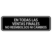 En Todas Las Ventas Finales No Reembolsos Ni Cambios Acrylic Sign For Office Door Wall Home And Business, Easy To Mount Informative Plastic Sign With Symbols 10" X 3"