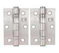 EN1935 Grade 7 Ball Bearing Hinges 76mm Satin Chrome Pair