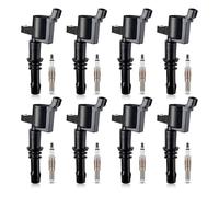 ENA 8 Platinum Spark Plugs and Ignition Coils Pack for Ford Explorer, Sport Trac, Mustang, Mercury Mountaineer 4.6L V8, Replaces FD508, SP514