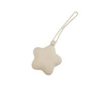 Ena Baby Silicone Pacifier Holder Case in Star Shape, Soft & Safe Pacifier Pod with Strap, Easy to Attach to Stroller, BPA-Free, Cute Dummy Box, Universal Pacifier Case for Travel, Home (Beige)