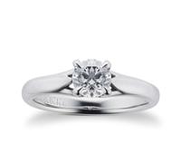 Ena Harkness Platinum 0.70ct Diamond Engagement Ring - Ring Size M