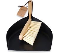 ENA Living Bamboo Dust Pan & Brush Set, Eco-Friendly Dustpan & Brush, Perfect For Household Cleaning, Sturdy & Effective Dust Pan, Bamboo Sweeping Brush, Stylish & Sustainable Brush & Pan Set