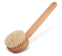 ENA Living Body Brush with Handle | Wooden Bath Brush | Exfoliating Shower Brush | A Shower Accessory Essential