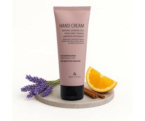 ENA Living Orange Scented Hand Cream | 75ml | Hand Moisturiser for Sensitive and Dry Hands | Orange Fragranced Hand Lotion with Notes of Lavender and Rosemary | Hand and Nail Cream
