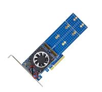 Enable the adapter plug with quad solid disk PCIE4.0 aluminum heatsink fan cooling to play the installation with multiple platform NVME expansion cards