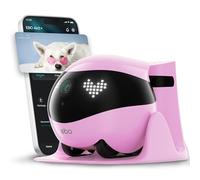 Enabot EBO Air 2 FamilyBot,Pet Camera Robot,2K Home Robot,Movable Indoor Camera,Custom Facial Expression,Auto-Recharge,Battery-Operated,2-Way Talk,Night Vision,32GB Memory Card Inside (Pink)