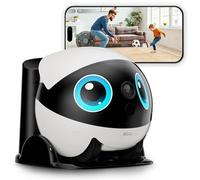 Enabot EBO Air 2 Plus FamilyBot, AI Intelligent Mobile Robot for Home Surveillance with Custom Face Picture, 3K Surveillance Camera with Battery, Pet Camera with 2-Way Audio