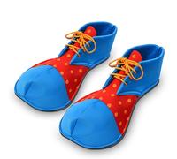 enadoi Unisex Clown Shoes Costume Accessory For Halloween Christmas Parade Carnival Disco Theme Circus Costume Cosplay Dress-Up Party Clown Outfit For Adult Men Women Blue And Red
