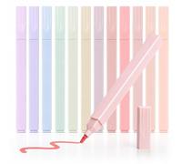 ENAESLOT 12 Pack Bible Highlighters, Pastel Highlighter Pens Assorted Mild Colours Soft Chisel Tip No Bleed Quick Dry Aesthetic Marker Pens for Journaling Note Taking School Office Study Supplies
