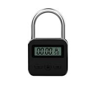 Enajucy Metal Timer Lock - Electronic Time Padlock, 99 Hours Max Timing, Black