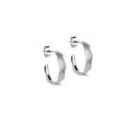 Enamel Ane Small Hoops Earrings Silver E289SM - Woman - 925 Sterling Silver Silver
