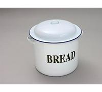 Enamel Bread BIN Round WHT 28CM