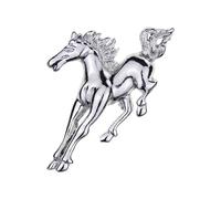 Enamel Brooch Alloy Animal Brooch Accessories Horses Brooche To Successful Zodiac Fiber Clothing Accessories Shawl Pin (B, One Size)
