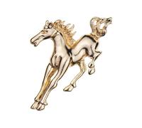 Enamel Brooch Alloy Animal Brooch Accessories Horses Brooche To Successful Zodiac Fiber Clothing Accessories Shawl Pin (A, One Size)