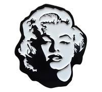 Enamel Brooch: Blonde Diva Lapel Pin, Klein, Non-precious metal