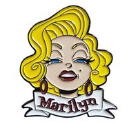 Enamel Brooch: Blonde Diva Lapel Pin, Klein, Non-precious metal