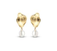 Enamel Caia Large Earrings 18 ct. Goldplated Silver E375GM - Woman - 925 Sterling Silver Gold