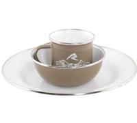 Enamel Camping Mug, Bowl, Plate Tableware - Robens Tongass Single Enamel Set