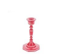 Enamel Candlestick (13cm) Vibrant Pink, Candle Holder, Dinner Taper Stick, Slim Display Stand, Tall Table Centrepiece