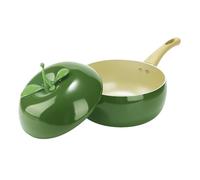 Enamel Cast Iron Stock Pot Cute Vegetable Shape Stove Top Pot Set, Nonstick Soup Pot Induction Pan, Multifunction Cooking Pot With Handles For Stewing Poaching Frying(Avocado,Milk pot)
