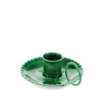 Enamel Chamberstick Candle Holder, Dark green, candle holders, Hunter Hue.