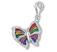 Enamel Clip On Charms Collection - Sterling Silver Clip On Charm Pendant with Lobster Clasp for Women - Compatible with Thomas Sabo Charms Bracelet - Women's Clasp Charms