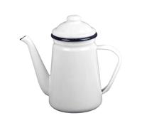 Enamel Coffee Pot, Cowboy Coffee Pot for Home & Outdoors, Durable White Teapot, Perfect for Camping, Hiking or Daily Use, Stylish Design, Easy to Clean