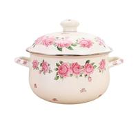 Enamel Cookware Deep Pot Slow Cooker Stew Pot with Handle Reusable Easy to Clean Cooking Pot Soup Pot for Kitchen Hotel Food 24cm(24cm)