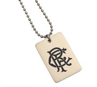 Enamel Crest Dog Tag And Chain Rangers FC Silver One Size