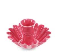 Enamel Cupped Flower Candle Holder - Vibrant Pink