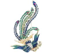 Enamel Divine Bird Brooch Women Chinese Style Vintage Blossom Elegant Pin Unique Design Accessory Gift