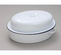 ENAMEL FALCON OVAL ROASTER WHITE 26cm