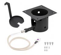 Enamel Fire Burn Pot and Hot Rod Ignitor Kit Replacement Parts for Traeger and Pit boss and Camp Chef Pellet Grill Smokers, Igniter and Durable Enamel Fire Burner Pot with Ash Remover, Screws and Fuse