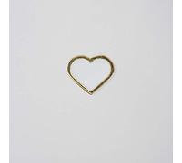 Enamel Heart Charm White (Gold)