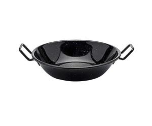 Enamel Kadai Wok 20cm Non-Stick Karahi With Handles - Deep Frying Cooking Pan, Serving Dish, Heavy Duty Indian Samosa Deep Paella Pan