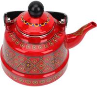 Enamel Kettle Hot Water Tea Kettle Enamel Milk Pot Chinese Tea Pot Water Boiling Kettle Pottery Camping Kettle Household Kettle Stainless Steel Make Tea Gas Stove Induction Cooker-1.7L