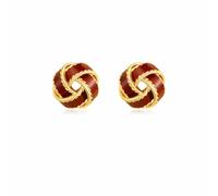 Enamel Knot Small Stud Earrings Gold Plated Elegant Statement Colorful Love Knot Twisted Woven Mini Ball Round Button Geometric Earrings for Women Minimalist Christmas Prom Party Fashion Jewelry Gifts